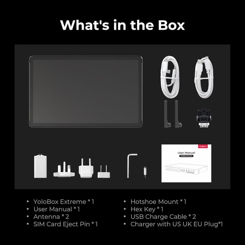 YoloLiv YoloBox Extreme, 4K NDI All-in-One Live Streaming Equipment with 8 HDMI Inputs, 2 HDMI Out, ISO Recording, for Facebook, YouTube, RTMP, SRT