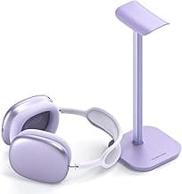 Headphone Stand, Desktop Headset Holder (Purple) Heavy Base Desk Earphone Stand Aluminum Gaming Headset Hanger Rack for AirPods Max, AirPods, AirPods Pro, Beats, Bose