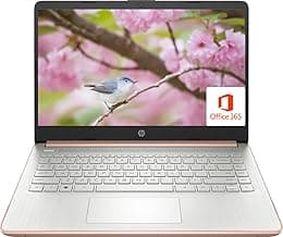 HP 14 Premium HD Portable Laptop Computer Students Business, Quad-Core Intel Celeron Processor, 16GB RAM, 256GB Storage(128GB eMMC+ 128GB Ghost Manta SD Card), 1 Year Office 365, HDMI, Win 11