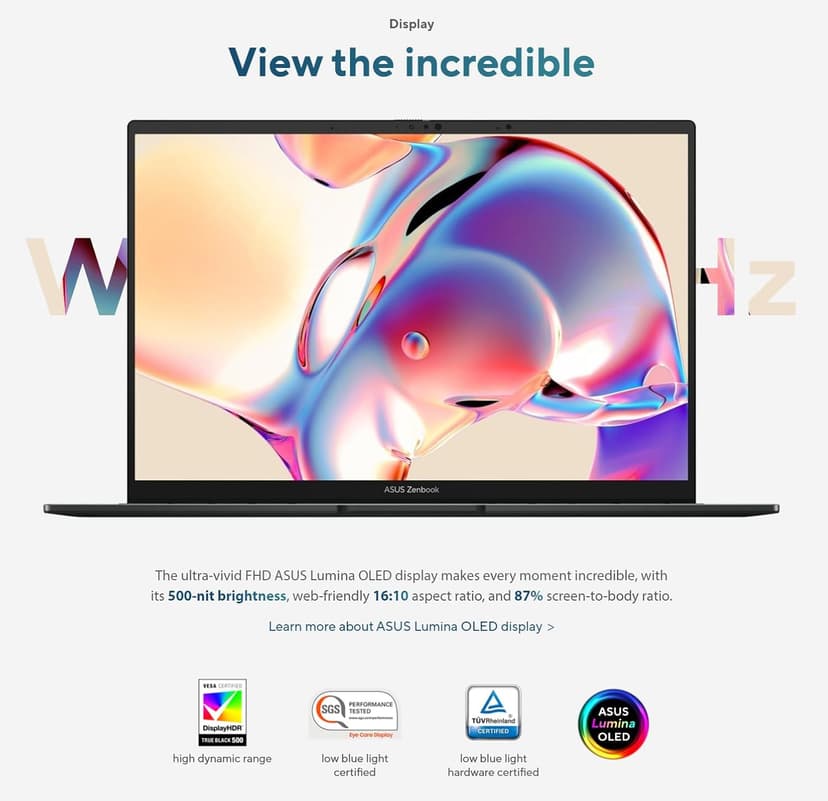 ASUS Zenbook 14 WUXGA Touch AI Ready OLED Business Laptop, 14Cores Intel Ultra 5-125H(Beats i7-1370P), Win11, Wi-Fi 6E, FHD IR Webcam, 2X Thunderbolt 4, w/Mousepad (8GB LPDDR5 RAM | 512GB PCIe SSD)