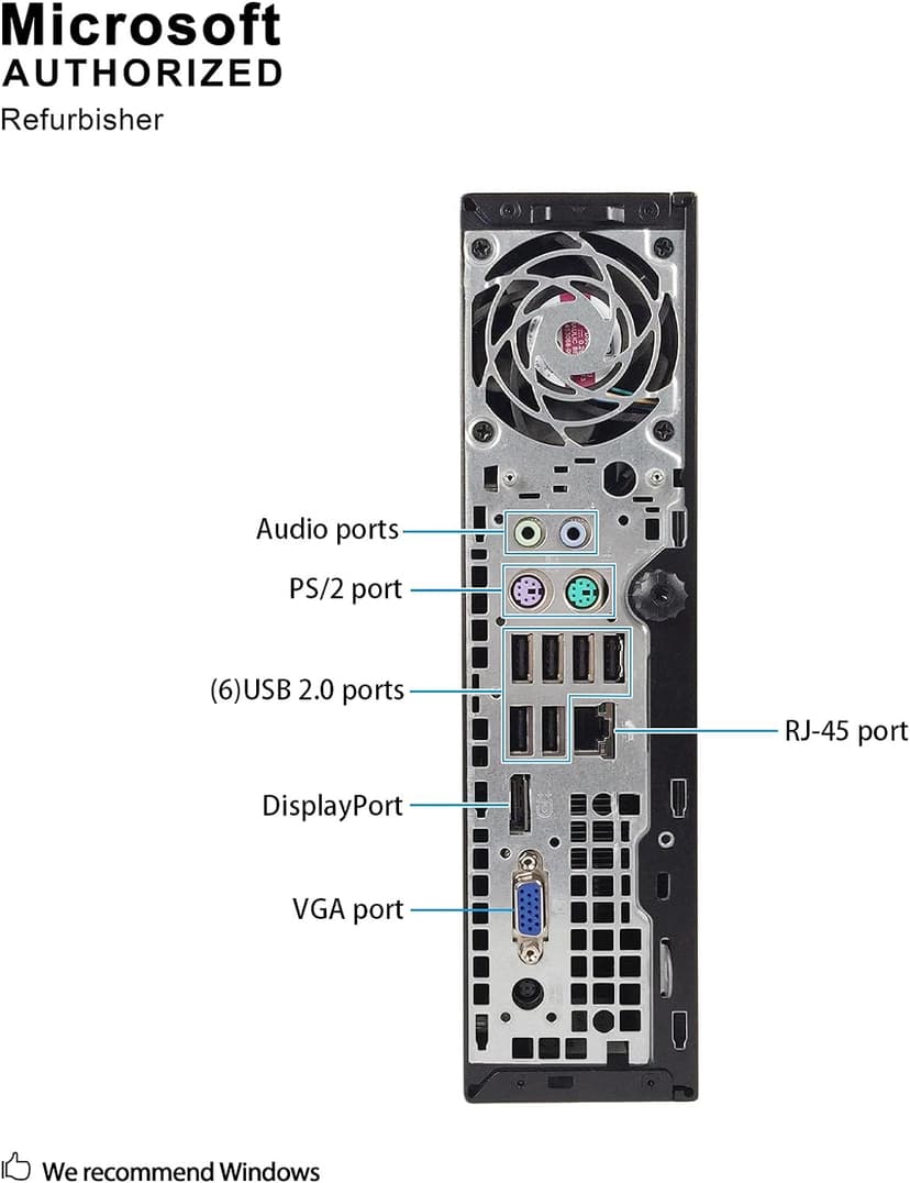 HP Elite 8300 Ultra Slim Desktop Computer, Intel Quad Core i5-3470S CPU, 8GB DDR3, 500GB HDD, USB 3.0, Windows 10 Pro (Renewed)
