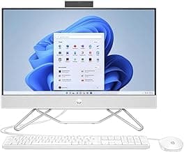 HP All-in-One 24-CB00 2023 All-in-One Desktop 23.8” FHD | Intel Celeron J4025 2-Core Intel UHD Graphics 600 | 32GB DDR4 1TB SSD | Bluetooth 5 | Windows 10 Pro | Starry White