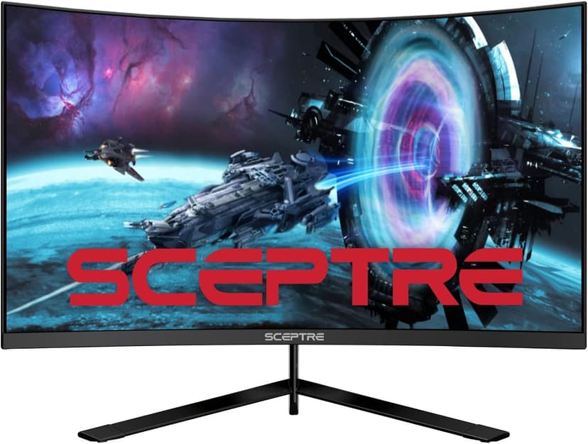 Sceptre Curved 27" FHD 1080p Gaming Monitor up to 165Hz DisplayPort 144Hz HDMI Edge-Less AMD FreeSync Premium, Build-in Speakers Machine Black 2021 (C275B-1858RN)