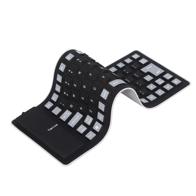 Silicone Keyboard, Silicone Keyboard Flexible Keyboard 85 Keys Silicone Keyboard Silicone Foldable for PC (Blue)