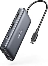 Anker Laptop Docking Station Dual Monitor, 8-in-1 USB C Hub, 4K Dual Monitor with 2 HDMI, 1 Gbps Ethernet Hub, 85W Power Delivery, SD Card Reader for MacBook Pro, XPS and More