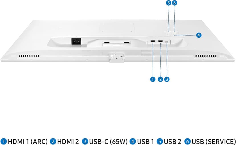 SAMSUNG 32-Inch M7 (M70D) Series 4K UHD Smart Monitor with Streaming TV, Speakers, HDR10, USB-C, Multiple Ports, Gaming Hub, SolarCell Remote, Vision Accessibility Tools, LS32DM703UNXZA, 2024, White
