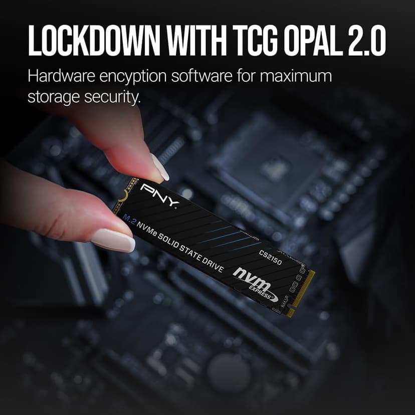 PNY CS2150 1TB Gen5 PCIe NVMe M.2 2280 3D NAND SSD – Up to 10,200/8,300 MBs - PC/Laptop Upgrade, Gaming, Photography, Video Editing, Direct Storage Enabled-Internal Solid-State Drive M280CS2150-1TB-TB