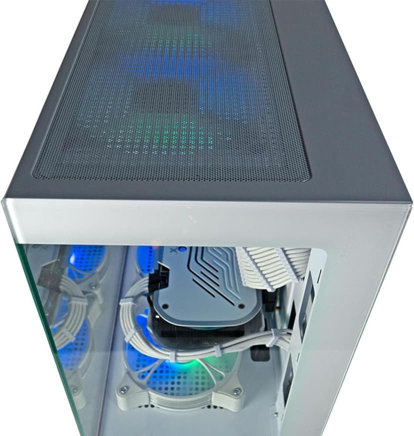 ViprTech Stryker 4.0 Liquid-Cooled PC - AMD Ryzen 7 (4.4GHz Turbo), RTX 4060 8GB, 32GB DDR4 3200, 1TB NVMe SSD, 700W PSU, WiFi BT, Win 11 Pro, RGB, Gaming Desktop Computer Prebuilt, White