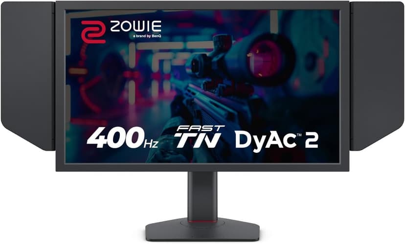 BenQ Zowie XL2566X+ | 24.1 | Fast TN 400Hz Gaming Monitor for Esports | Motion Clarity DyAc2 | 1080p | XL Setting to Share | Shielding Hood | New Industrial Grade Ball Bearing Height Adjustment