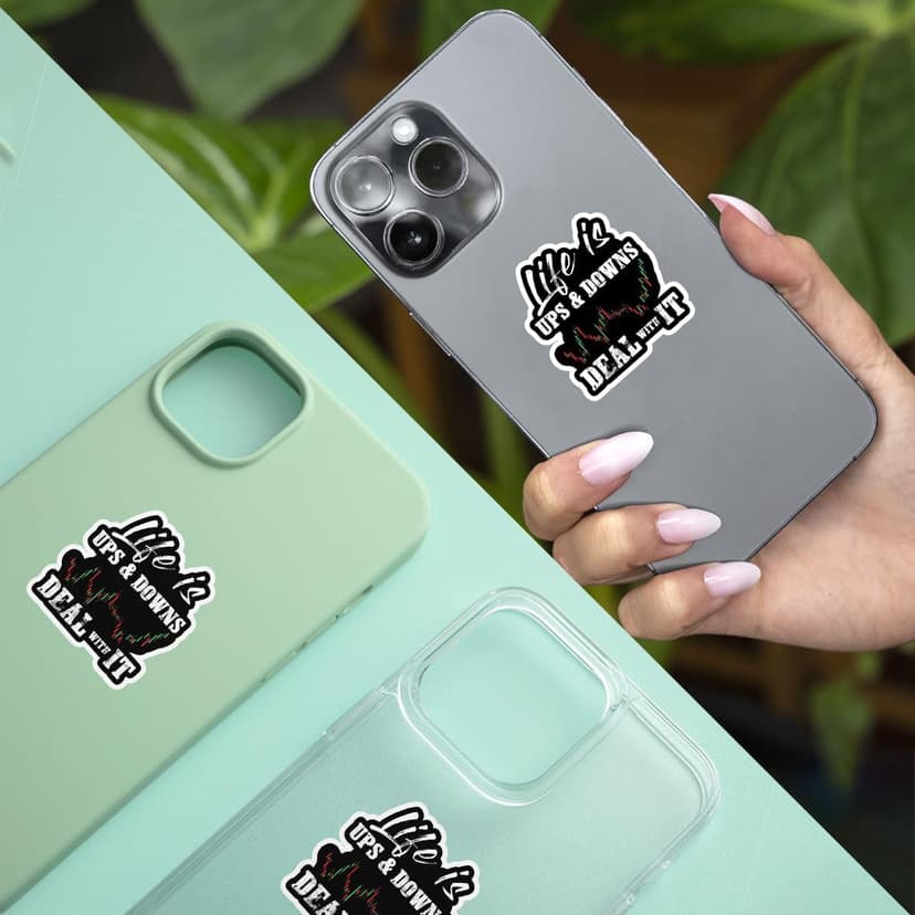 3 Pcs Life is Ups and Downs Day Trader Stock & Forex Trading Sticker Day Trader Forex Trading Chart Stock Trading Accessories Stickers Gift Laptop Bottle Phone Car Helmet Hard Hat Funny Gifts 3"x3"