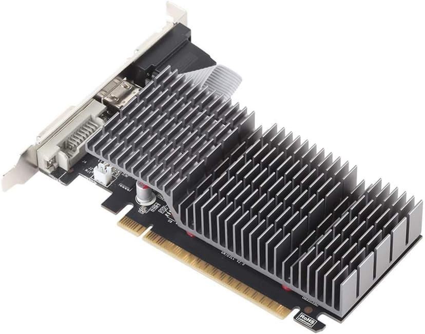 maxsun GEFORCE GT 710 2GB Low Profile Ready Small Form Factor Video Graphics Card GPU Support DirectX12 OpenGL4.5, Low Consumption, VGA, DVI-D, HDMI, HDCP, Fanless Cooling