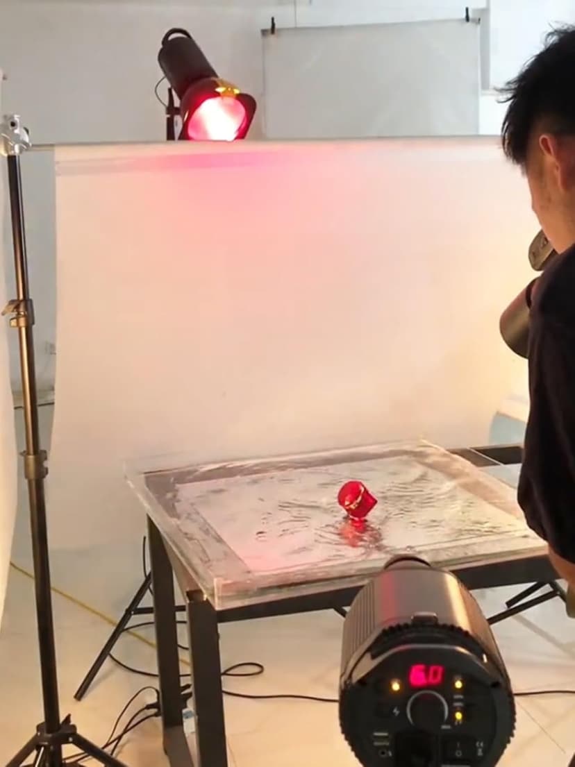 Transparent Acrylic Water Tank Shallow Sink Photo Studio Kit Tabletop Shooting Props Coffee Tray Desktop Cosmetics Storage Tray (20x20x5cm)
