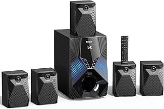 1000W Surround System 5 Wired Satellite Audio Speakers 8 inch Subwoofer 5.1/2.1 Channel Home Theater Deep Bass Support HDMI ARC Optical Bluetooth Karaoke Input