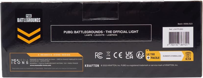PUBG: Battlegrounds Logo Light, Official License, LED Light for Living Room or Office, Compatible Mobile, Xbox, PS5 and PC, Gift Idea