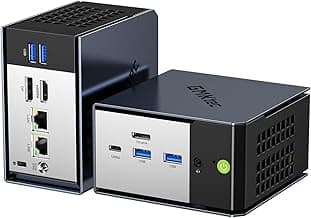 GMKtec EVO-X1 AI Mini PC AMD Ryzen AI 9 HX-370 Series (Up to 5.1GHz) Gaming Computers, 64GB DDR5 1TB PCIe 4.0 SSD, Triple Screen 8K Display, WiFi 6 & USB4/Oculink Interface