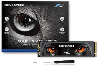 MOVE SPEED HB7450 2TB SSD for PS5 with Heatsink TLC NAND, PCIe 4.0 NVMe M.2 Internal Solid State Drive - Up to 7450MB/s, 3D Storage Expansion Compatible with PS5, Desktops and Laptops