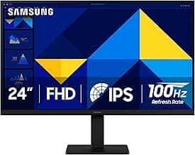 SAMSUNG 24" (S30GD) Essential Monitor with IPS Panel and Tilt Only Stand, 100Hz Refresh Rate, Ergonomic Design, Advanced Eye Care, Game Mode, LS24D304GANXZA