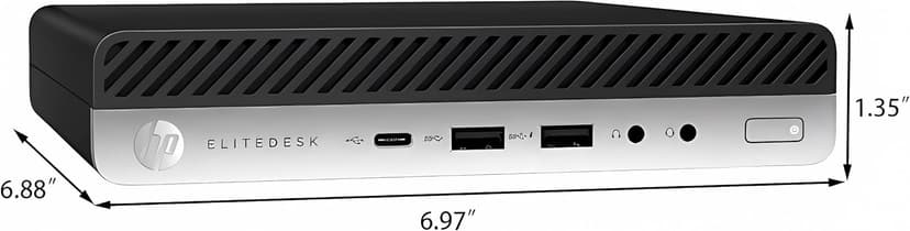 HP EliteDesk 800 G3 Mini Desktop Computer, Intel Quad-Core i5-6500T, 16GB DDR4 RAM, 256GB SSD, Keyboard&Mouse, VGA, DP, Windows 10 Pro (Renewed)