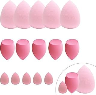 15 pcs Beauty blender Makeup Sponge Bulk:Blender Sponges 15 Pcs for Liquid, Cream, and Powder, Multi-colored Pink make up sponges for foundation