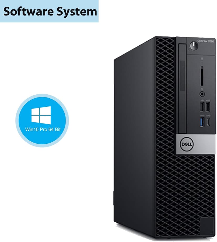 Dell Optiplex 7050 SFF PC Desktop Computer Set, 24" FHD Monitor, RGB Speaker, Intel Core i5-6th 3.2GHz Up to 3.6GHz, 512GB SSD, 16GB RAM, RGB Keyboard, Mouse, DP Cable, Win 10 Pro(Renewed)