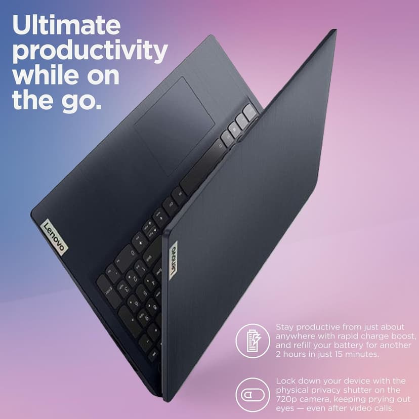 Lenovo 15.6" IdeaPad Laptop | 20GB RAM | Dual Storage: 1TB SSD + 128GB eMMC | 1-Year Microsoft Office 365 | Wi-Fi 6 | USB-C | Intel Dual-Core CPU | HD Display | Windows 11 | w/WOWPC Recovery USB