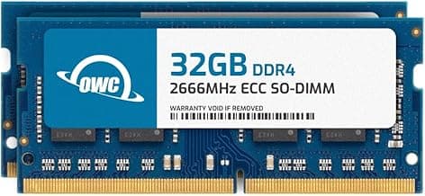 OWC 64GB (2x32GB) DDR4 2666MHz PC4-21300 CL19 2RX8 ECC Unbuffered SODIMM 1.2V 260-pin Memory RAM