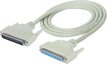 MEIRIYFA DB37 37Pin Extension Cable Serial D-SUB 37 Pin Printer Parallel Connector Cable Pure Copper Core for Engineering Wiring, Computer and Networks.（4.9FT） (Male to Female)