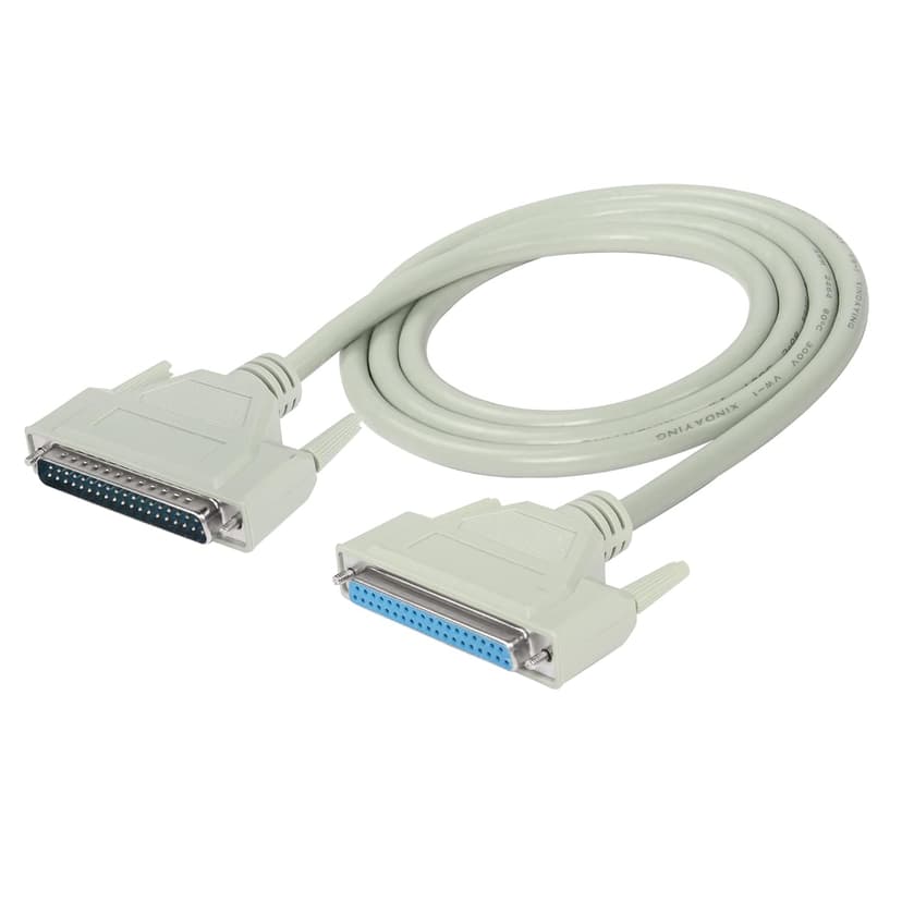 MEIRIYFA DB37 37Pin Extension Cable Serial D-SUB 37 Pin Printer Parallel Connector Cable Pure Copper Core for Engineering Wiring, Computer and Networks.（4.9FT） (Male to Female)