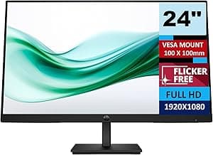 HP Series 3 Pro 23.8 inch FHD Monitor Bundle with Docztorm Dock, 23.8" FHD IPS (1920x1080) 100Hz Display, VESA Mount (100x100mm), Ideal for Home & Business