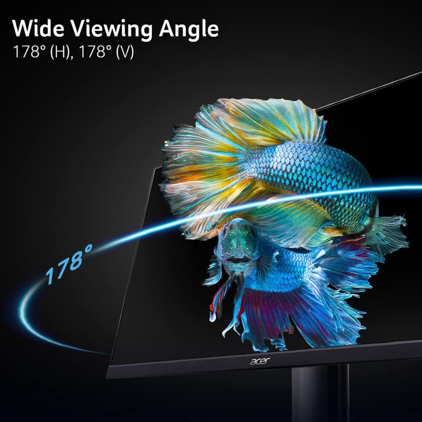 acer KB272 G0bi 27" IPS Full HD (1920 x 1080) Gaming Office Monitor | Adaptive-Sync Support (FreeSync Compatible) | Up to 120Hz Refresh | 1ms (VRB) | sRGB 99% | Tilt | HDMI & VGA Ports
