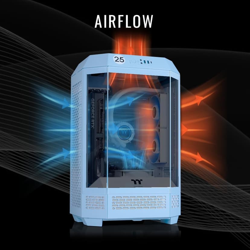 Thermaltake LCGS Reactor 7870TH Gaming Desktop (AMD Ryzen™ 7 7800X3D, 32GB 6400MT/s DDR5 RGB Memory, NVIDIA GeForce® RTX 5070 Ti, 2TB NVMe M.2, WiFi, Windows 11) T3HB-B850-57T-LCS