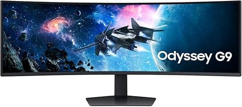 SAMSUNG 49" Odyssey G9 DQHD 240Hz, 1ms, HDR10+, Curved Gaming Monitor, LS49CG95DENXZA (Renewed)