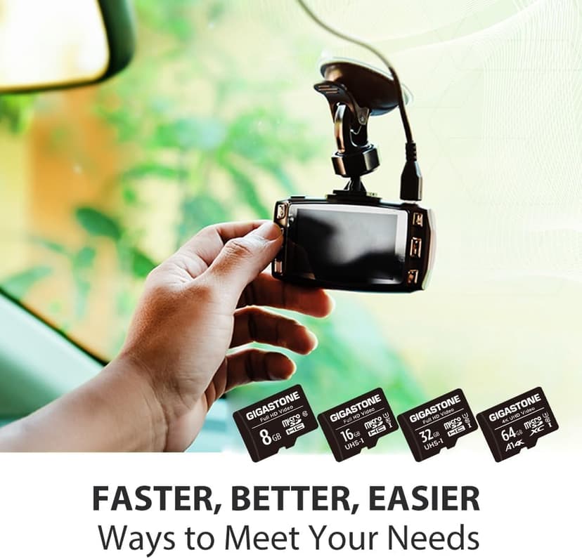 GIGASTONE 64GB 2-Pack Micro SD Card, 4K UHD Video, Surveillance Security Cam Action Camera Drone Professional, 90MB/s Micro SDXC UHS-I U3 Class 10