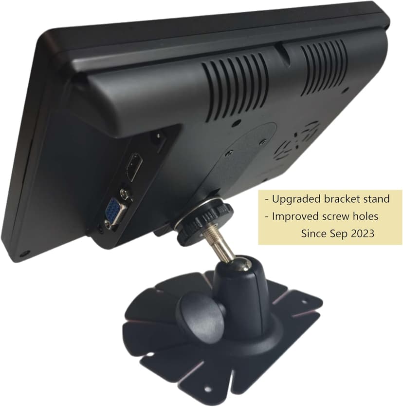 7 inch Small HDMI VGA AV RCA Monitor 1080P Second Screen for PC/Security System/Game Console; IPS 1024X600 Pixels; 60HZ; Built in Loud Speakers & Earphone Jack; 12V USB Power Cable for Portable Use