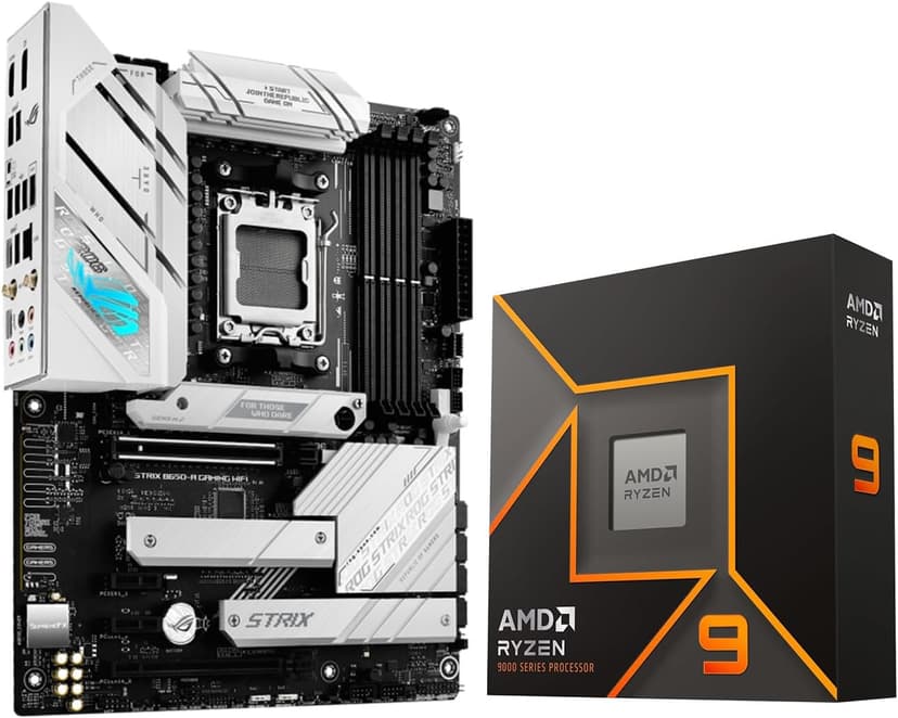 Micro Center AMD Ryzen 9 9900X AM5 CPU Processor Bundle with ASUS ROG Strix B650-A Gaming WiFi 6E AM5 Ryzen 7000 Gaming Motherboard