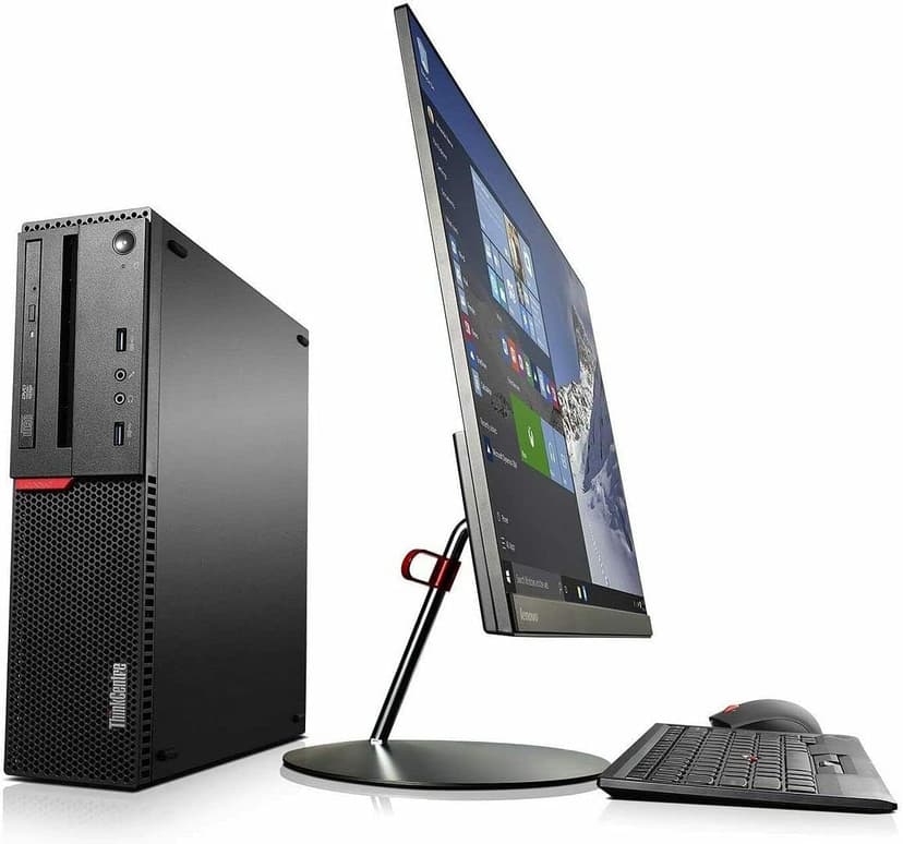 Lenovo Desktop Computer with Dual Monitors, Intel Core i5 6500 3.2GHz, 16GB RAM, 256GB SSD, 2TB HDD, AC7260 WiFi Bluetooth,DVD-RW,Wireless Keyboard Mouse,Windows 10 Pro (Renewed)