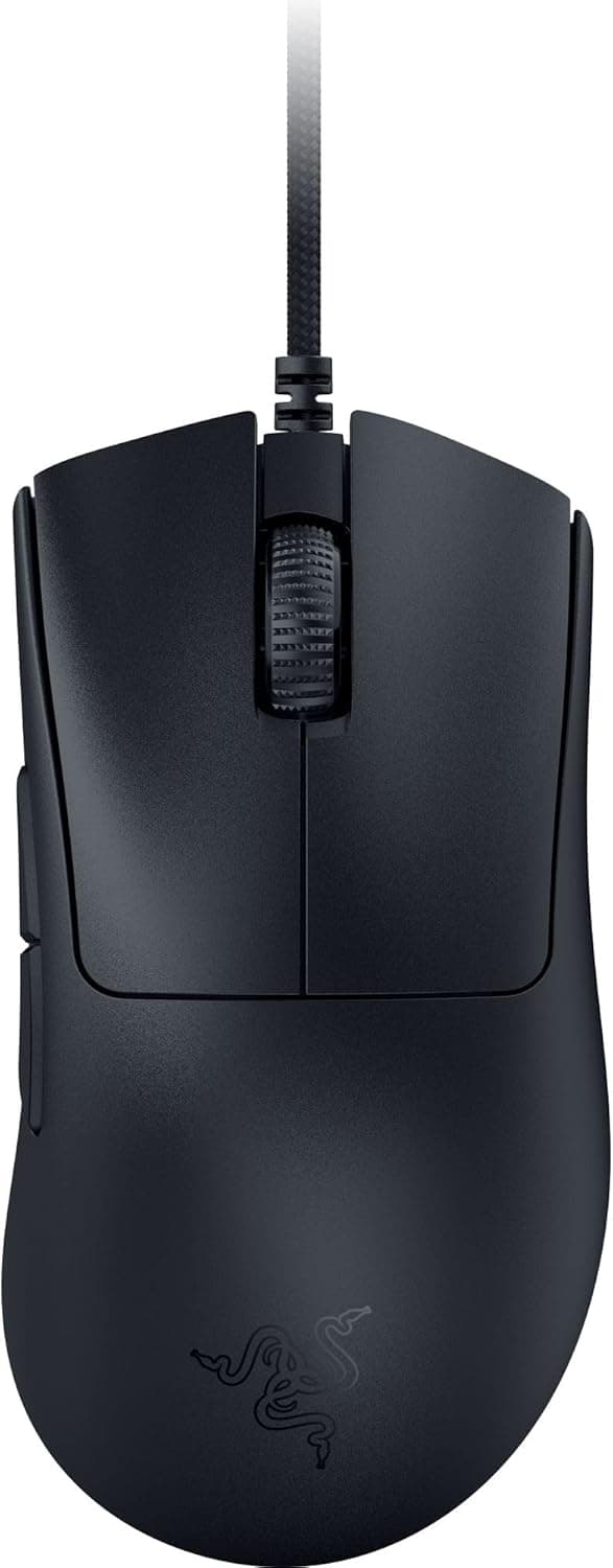 Razer DeathAdder V3 Wired Gaming Mouse: 59g Ultra Lightweight - Focus Pro 30K Optical Sensor - Fast Optical Switches Gen-3-8K Hz HyperPolling-6 Programmable Buttons -Ergonomic -Speedflex Cable- Black