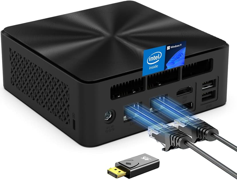 Mini PC, Intel 12th Alder Lake N100 (up to 3.4GHz), 16GB DDR4 RAM 512GB M.2 SSD Dual LAN, Mini Desktop Computers Windows 11, 4K Triple Display, Type-C, WiFi 6, BT 5.2, Micro PC for Home Office