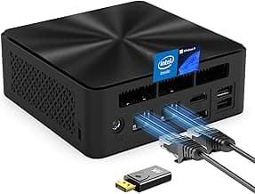 Mini PC, Intel 12th Alder Lake N100 (up to 3.4GHz), 16GB DDR4 RAM 512GB M.2 SSD Dual LAN, Mini Desktop Computers Windows 11, 4K Triple Display, Type-C, WiFi 6, BT 5.2, Micro PC for Home Office