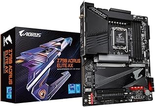 GIGABYTE Z790 AORUS Elite AX 1.0 Intel LGA 1700 ATX Motherboard, 4X DDR5~128GB, 3X PCI-E x16, 4X M.2, 6X SATA, 5X USB 3.2, 1x USB-C, 4X USB 2.0
