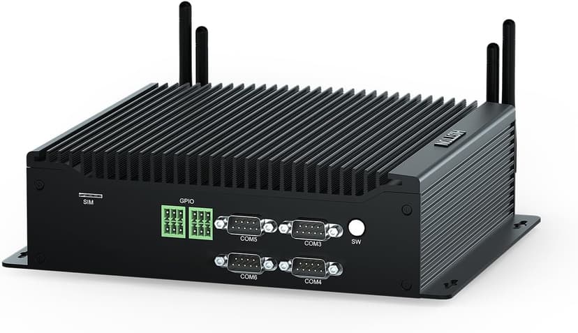 HISTTON Fanless Mini PC Core i7-10710U, 16GB RAM 512GB M2. SSD, Industrial PC with 6 RS232 COM, HD+DP+Type-C Triple Display, 2 LAN, 8 USB, GPIO, SIM, WiFi, BT4.2, Mini PC Windows 11 Pro, Linux/Ubuntu