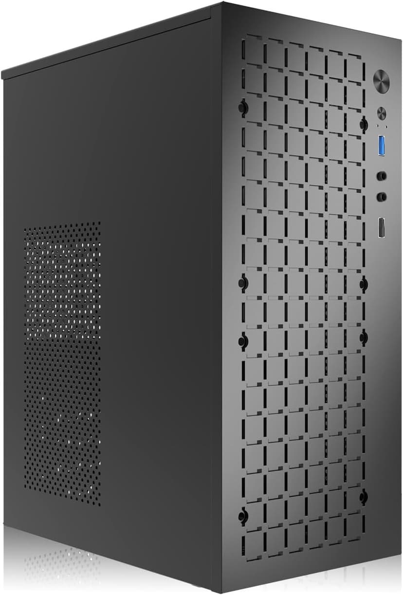 matx case,itx case,High Airflow Micro ATX PC Case, Support MATX, Mini-ITX, Micro ATX case Slim with USB3.0x1 I/O Port, Black Without Fans