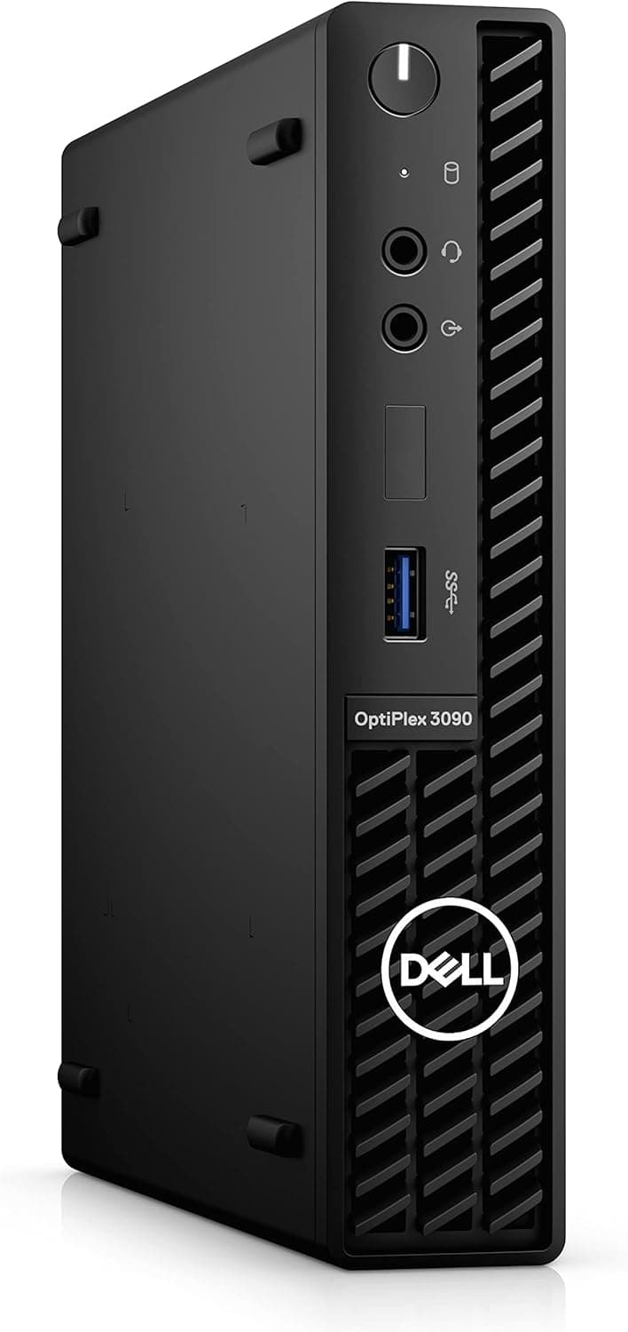 DELL 2022 Optiplex 3090 Micro Form Factor Business Desktop, Intel Core i5-10500T, 16GB RAM, 512GB PCIe SSD, DisplayPort, RJ-45, Wi-Fi 6, Bluetooth, Wired Mouse&Keyboard, Windows 11 Pro, Black