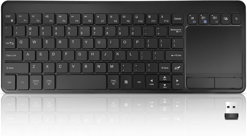 Wireless Bluetooth TouchPad Keyboard with Multi-Device,TV Keyboard with Multi-Touch Big Size Trackpad for TV,Windows,Laptop,Tablet,Windows,Android,Chrome OS