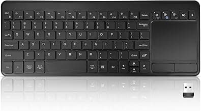 Wireless Bluetooth TouchPad Keyboard with Multi-Device,TV Keyboard with Multi-Touch Big Size Trackpad for TV,Windows,Laptop,Tablet,Windows,Android,Chrome OS