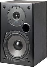 Polk Audio T15 Home Theater and Stereo Bookshelf Speakers – Deep Bass Response, Dolby and DTS Surround, Wall-Mountable, Pair, Black