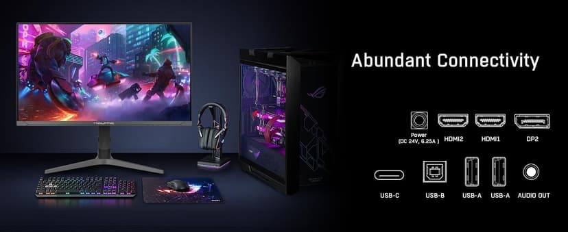 Haurve 32” UHD 4K 144Hz Gaming Monitor with Height Adjustable Stand, PD 90W, HDMI 2.1, DP 1.4, USB-C, RGB, Speakers, 0.5ms, 3840X2160 Display, (HG3214K)