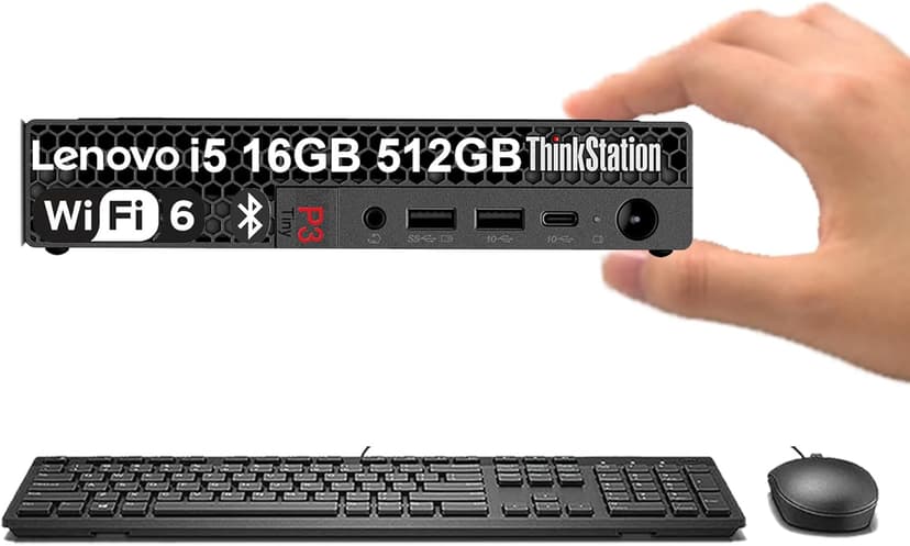 Lenovo ThinkStation P3 Tiny Workstation Desktop (Intel 14-Core i5-14500 vPro (> i7-13700), 16GB DDR5, 512GB SSD), Business Mini PC, Micro & MFF Computer, Ethernet, Wi-Fi 6, HDMI, Win 11 Pro, 2025