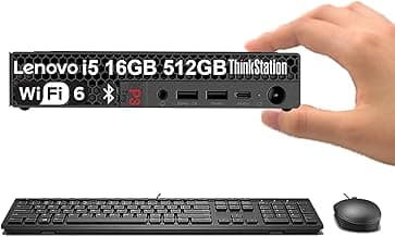 Lenovo ThinkStation P3 Tiny Workstation Desktop (Intel 14-Core i5-14500 vPro (> i7-13700), 16GB DDR5, 512GB SSD), Business Mini PC, Micro & MFF Computer, Ethernet, Wi-Fi 6, HDMI, Win 11 Pro, 2025