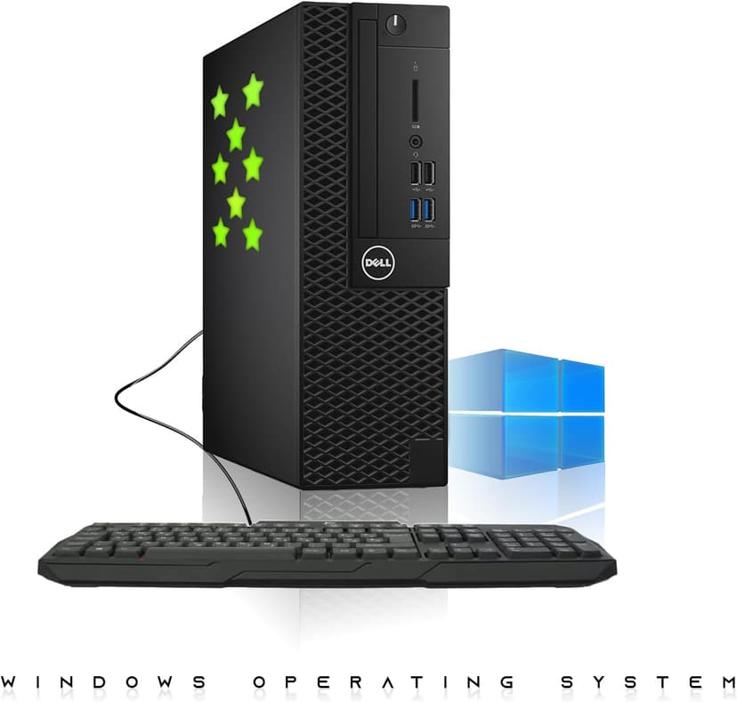 Dell Desktop PC Gaming Bundle - Core i7, 16GB RAM, 1TB SSD, 27-inch Curved Monitor, GT 1030, RGB Keyboard with AI-Enhanced Copilot Key and Mouse, RGB Headphone, Webcam, Wi-Fi, Win 11 Pro (Renewed)